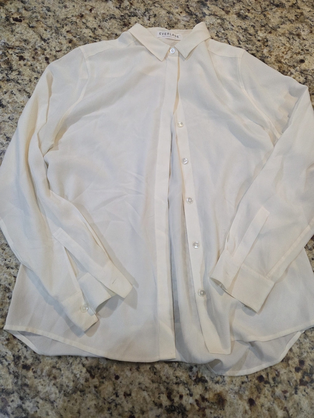 Everlane silk button down blouse Medium